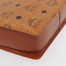 MCM Vicetos Logogram Shoulder Bag PVC Leather Brown Gold Auth 169673-13