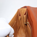 MCM Vicetos Logogram Shoulder Bag PVC Leather Brown Gold Auth 169673-21