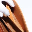 MCM Vicetos Logogram Shoulder Bag PVC Leather Brown Gold Auth 169673-24