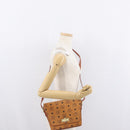 MCM Vicetos Logogram Shoulder Bag PVC Leather Brown Gold Auth 169673-27