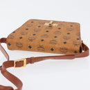 MCM Vicetos Logogram Shoulder Bag PVC Leather Brown Gold Auth 169673-6
