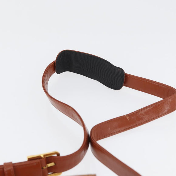 MCM Vicetos Logogram Shoulder Bag PVC Leather Brown Gold Auth 169673