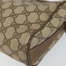GUCCI GG Supreme Web Sherry Line Bag PVC Beige Gold 89 02 017 Auth 169674-10
