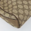 GUCCI GG Supreme Web Sherry Line Bag PVC Beige Gold 89 02 017 Auth 169674-11