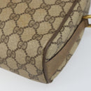 GUCCI GG Supreme Web Sherry Line Bag PVC Beige Gold 89 02 017 Auth 169674-12