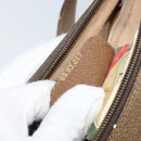 GUCCI GG Supreme Web Sherry Line Bag PVC Beige Gold 89 02 017 Auth 169674-22