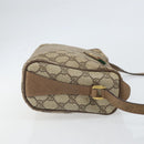GUCCI GG Supreme Web Sherry Line Bag PVC Beige Gold 89 02 017 Auth 169674-4