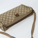GUCCI GG Supreme Web Sherry Line Bag PVC Beige Gold 89 02 017 Auth 169674-6