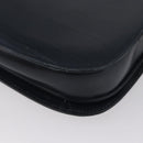 GUCCI Shoulder Bag Leather Navy Gold Auth 169677-17
