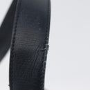 GUCCI Shoulder Bag Leather Navy Gold Auth 169677-8