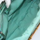 GUCCI Bamboo Shoulder Bag Leather Green Gold 124293 Auth 169684-15