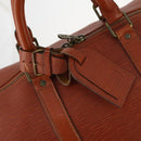 LOUIS VUITTON Epi Keepall 50 Boston Bag Brown M42968 LV Auth 169690-20