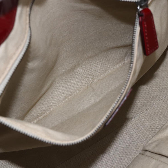 BURBERRY Nova Check Tote Bag PVC Leather Beige Auth 169694