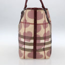 BURBERRY Nova Check Tote Bag PVC Leather Beige Auth 169694-4