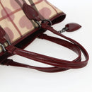 BURBERRY Nova Check Tote Bag PVC Leather Beige Auth 169694-7