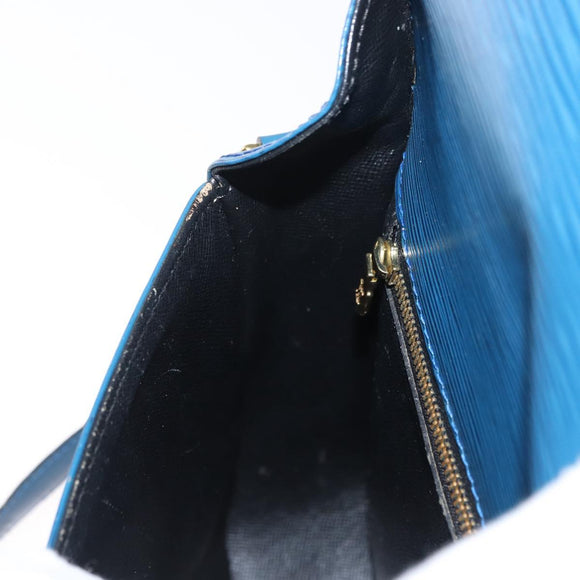 LOUIS VUITTON Epi Saint Cloud GM Shoulder Bag Toledo Blue M52195 LV Auth 169695