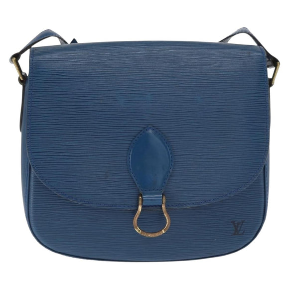 LOUIS VUITTON Epi Saint Cloud GM Shoulder Bag Toledo Blue M52195 LV Auth 169695