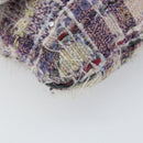 CHANEL Chain Camelia Shoulder Bag Tweed Multicolor Silver CC Auth 169721SAV-16