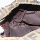 FENDI Zucca Canvas Tote Bag Black Brown Auth 169725-17