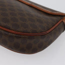 CELINE Macadam Canvas Shoulder Bag PVC Leather Brown Gold Auth 169727-17