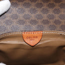 CELINE Macadam Canvas Shoulder Bag PVC Leather Brown Gold Auth 169727-19