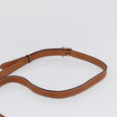 CELINE Macadam Canvas Shoulder Bag PVC Leather Brown Gold Auth 169727-8