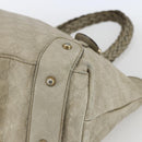 GUCCI GG Canvas Guccissima Horsebit Bag Leather Ivory Gold 137621 Auth 169728-10