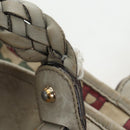 GUCCI GG Canvas Guccissima Horsebit Bag Leather Ivory Gold 137621 Auth 169728-22