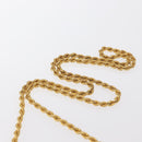 CELINE Chain Shoulder Bag Croco Embossed Black Gold Auth 169732V-8