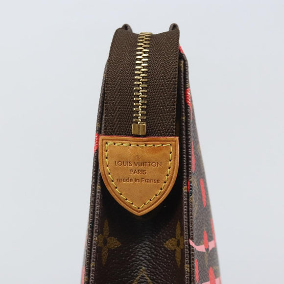 LOUIS VUITTON Monogram jungle Dot Poche Toilette 26 Pouch Red LV Auth 169734M