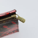 LOUIS VUITTON Monogram jungle Dot Poche Toilette 26 Pouch Red LV Auth 169734M-13