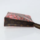 LOUIS VUITTON Monogram jungle Dot Poche Toilette 26 Pouch Red LV Auth 169734M-4