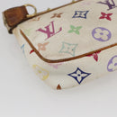 LOUIS VUITTON Multicolor Pochette Accessoires Pouch White M92649 Auth 169737-11