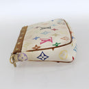 LOUIS VUITTON Multicolor Pochette Accessoires Pouch White M92649 Auth 169737-4
