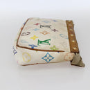 LOUIS VUITTON Multicolor Pochette Accessoires Pouch White M92649 Auth 169737-5