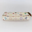 LOUIS VUITTON Multicolor Pochette Accessoires Pouch White M92649 Auth 169737-7