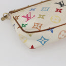 LOUIS VUITTON Multicolor Pochette Accessoires Pouch White M92649 Auth 169737-9