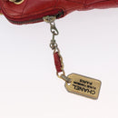 CHANEL Matelasse Chain Shoulder Bag Leather Red Gold CC Auth 169739-15