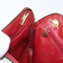CHANEL Matelasse Chain Shoulder Bag Leather Red Gold CC Auth 169739-19