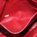 CHANEL Matelasse Chain Shoulder Bag Leather Red Gold CC Auth 169739-21