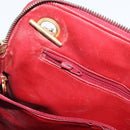 CHANEL Matelasse Chain Shoulder Bag Leather Red Gold CC Auth 169739-22