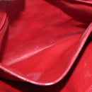 CHANEL Matelasse Chain Shoulder Bag Leather Red Gold CC Auth 169739-23
