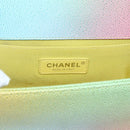 CHANEL Boy Chanel Medium Chain Bag Caviar Skin Multicolor CC Auth 169741SM-19