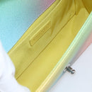 CHANEL Boy Chanel Medium Chain Bag Caviar Skin Multicolor CC Auth 169741SM-10