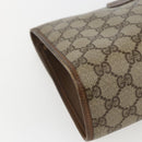 GUCCI GG Supreme Web Sherry Line Clutch Bag PVC Beige 89 01 031 Auth 169742-11