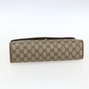 GUCCI GG Supreme Web Sherry Line Clutch Bag PVC Beige 89 01 031 Auth 169742-7