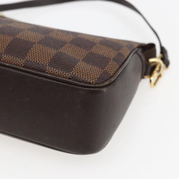 LOUIS VUITTON Damier Ebene Trousse makeup Pouch N51982 LV Auth 169744