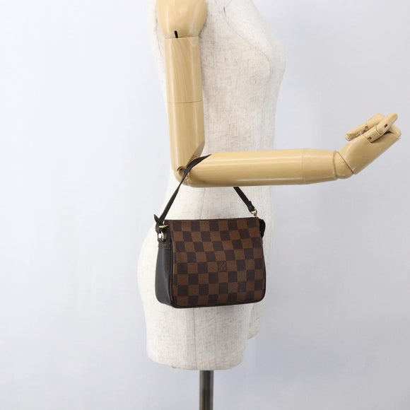LOUIS VUITTON Damier Ebene Trousse makeup Pouch N51982 LV Auth 169744