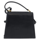 Salvatore Ferragamo Vala Hand Bag Leather 2way Navy Gold Auth 169747-3