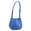 CELINE Shoulder Bag Leather Blue Gold Auth 169748-1